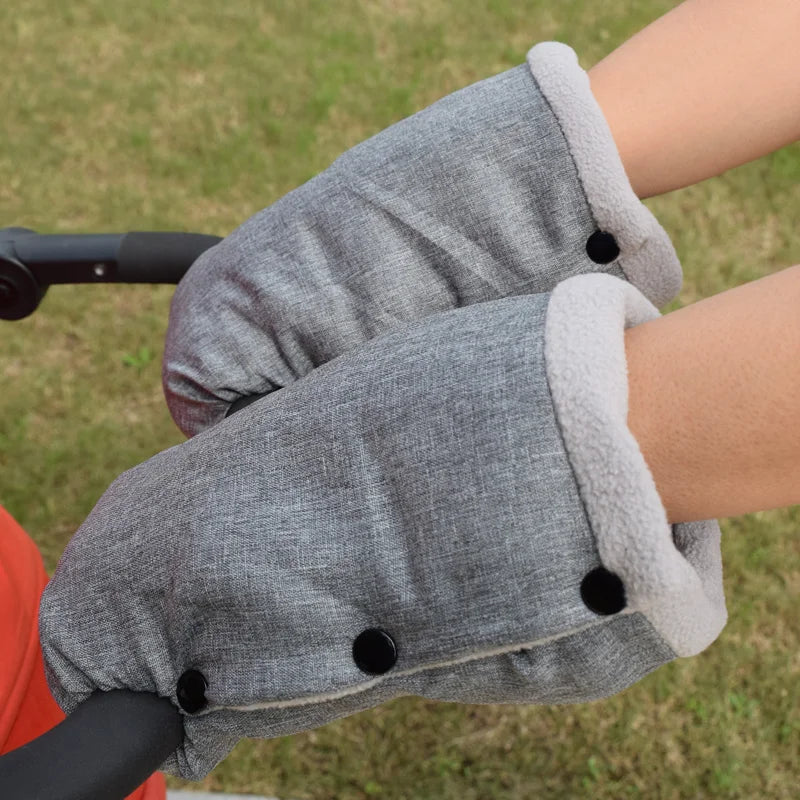 Winter Pram Hand Muff Baby Carriage Pushchair Warm Fur Fleece Hand Cover Buggy Clutch Cart Muff Glove Stroller Accessories