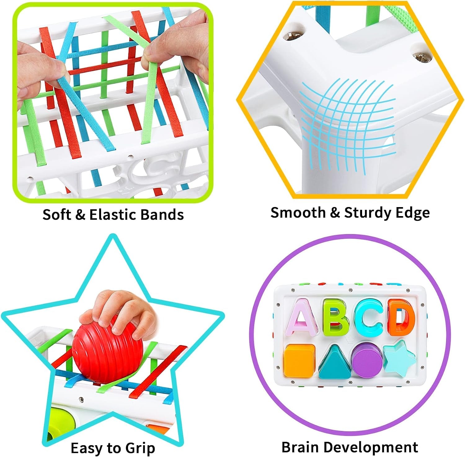 Montessori Toys for 1 Year Old Boys Girls 1St Birthday Gifts, Baby Shape Sorter Cube for 12 18 Months, Brian Sensory Toys for Babies Early Educational Baby Travel Toys for Toddler Age 1-2