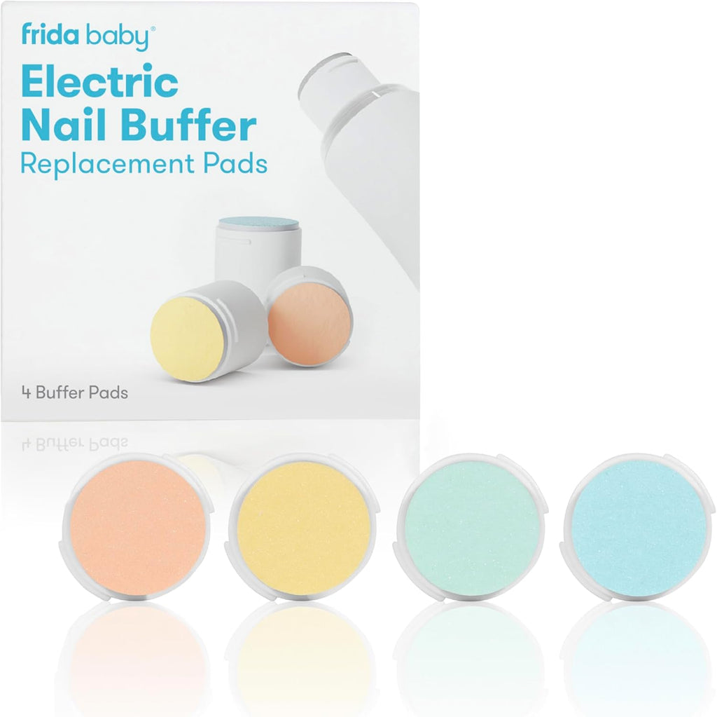 Electric Nail Buffer Replacement Pads | Safe + Easy Grooming, Trimming, and Nail Filing for Newborn, Toddler, or Children'S Fingernails and Toenails, 4 Buffer Pads