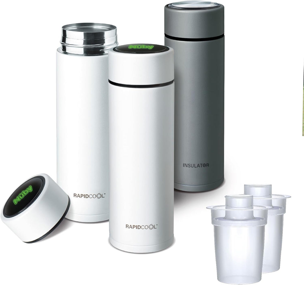 Baby Milk Powder Dispensers - Easy to Pour |Travel Ready | Compatible with Most Bottles, Including Rapidcool (Pack of 6)