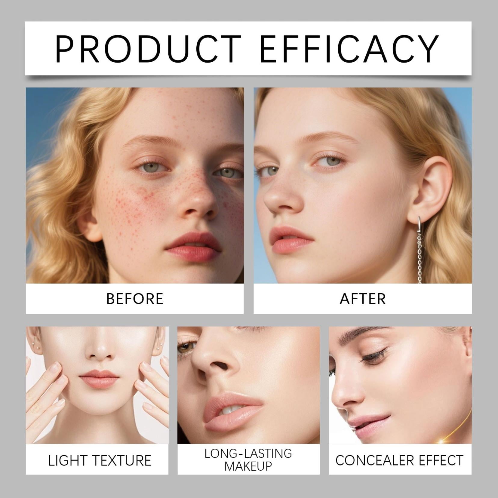Transform Your Look with the Korean Color Changing Foundation Stick - Effortless Brightening Makeup Base for Hydrated, Flawless Skin