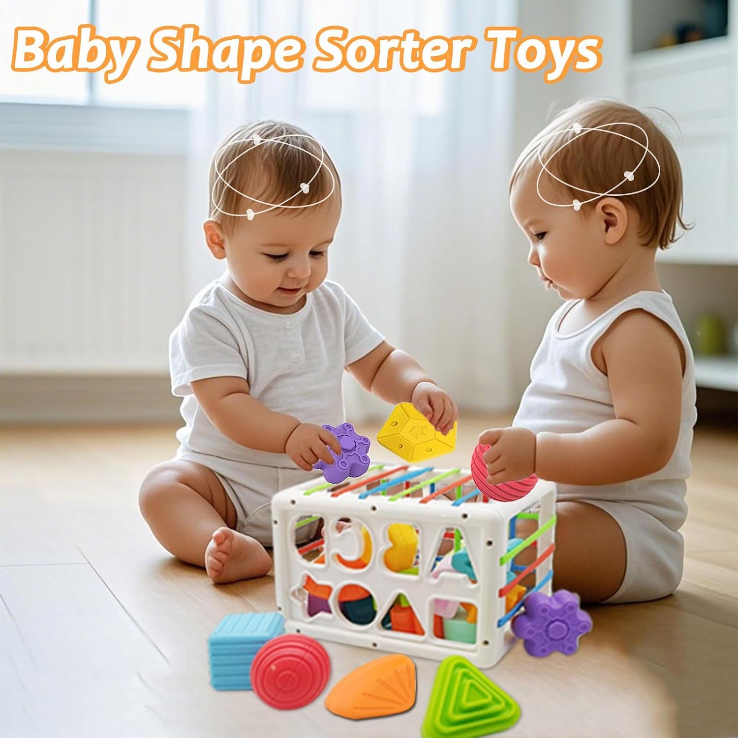 Montessori Toys for 1 Year Old Boys Girls 1St Birthday Gifts, Baby Shape Sorter Cube for 12 18 Months, Brian Sensory Toys for Babies Early Educational Baby Travel Toys for Toddler Age 1-2
