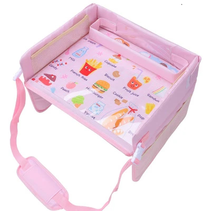Baby Seat Tray Waterproof Table Car Seat Upgraded Autos Kid Travel Tray Storage Kids Toys Infant Holder Cartoon Baby Fence