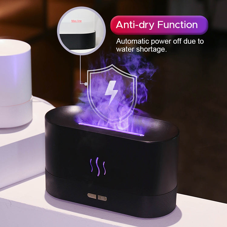 Transform Your Space with the Best Selling USB Ultrasonic Flame Humidifier - Colorful LED Aroma Diffuser for Relaxation