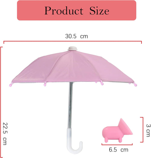 Cell Phone Umbrella for Sun Shade, Universal Adjustable Stand with Cute Piggy Suction Cup, Outdoor Anti-Reflective Glare Blocking Cell Phone Sun Visor, Pink