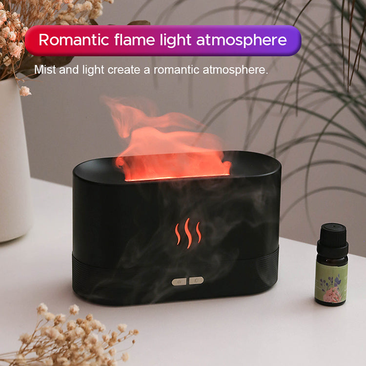 Transform Your Space with the Best Selling USB Ultrasonic Flame Humidifier - Colorful LED Aroma Diffuser for Relaxation