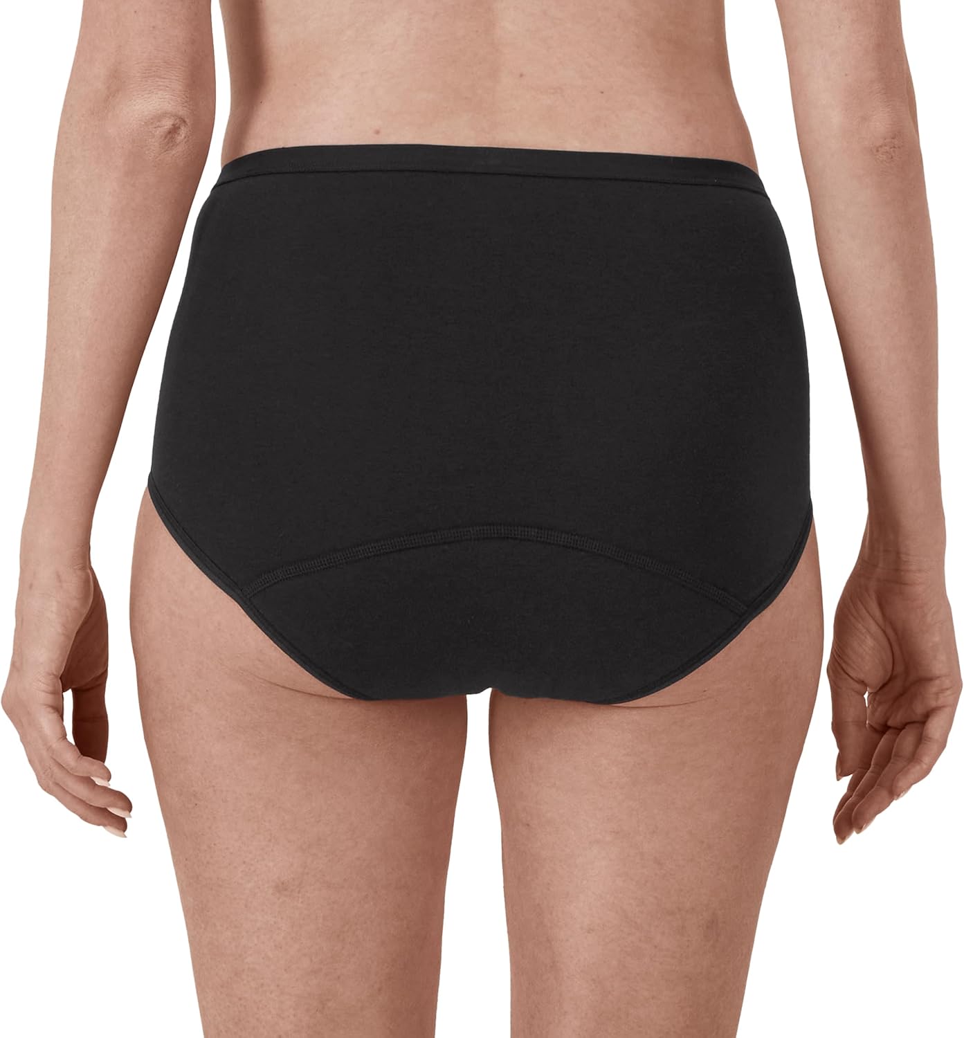 Experience Ultimate Comfort with Hanes Women's 3-Pack Bikini Period Underwear - Super Leak Protection in Black and Pecan