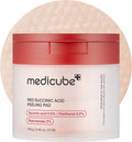 Medicube Toner Pads: Red Facial Exfoliating Pads | Exfoliating Toner Pads for Acne-Prone Skin with AHA and BHA