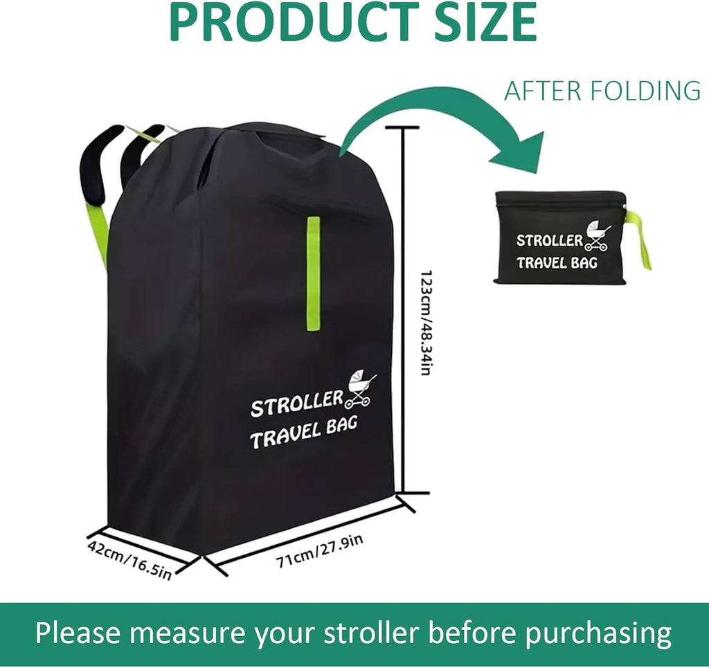 Stroller Travel Bag for Airplane, Waterproof Pushchair Cover with Shoulder Strap, Large Pram Gate Check Bag for Airplane Infant Buggy Stroller Storage