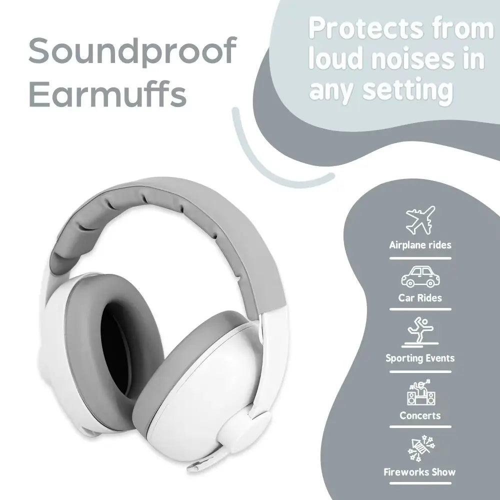 1Pc Baby Ear Protection Anti-Noise Earmuffs Headphones for Sleep & Travel Ear Protection with Stretchable Design