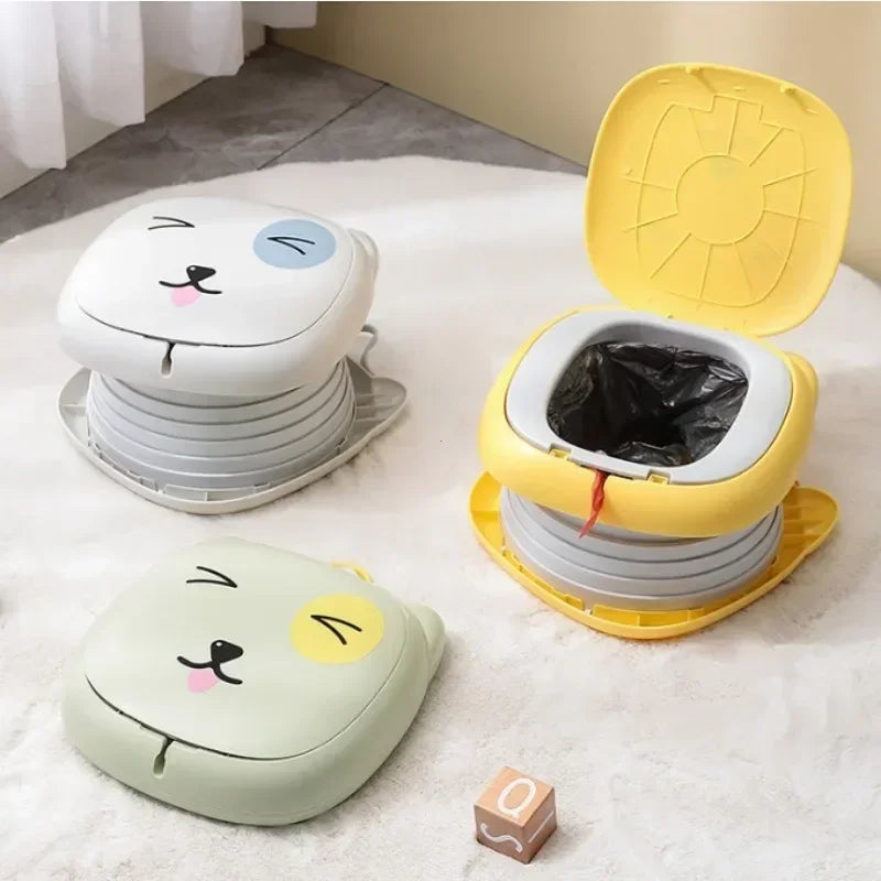Portable Kid Boy Girl WC Toilet Seat Pot Kids Folding Toilet Baby Travel Toilet Children'S Potty Car Sealed Anti-Odor Urinal