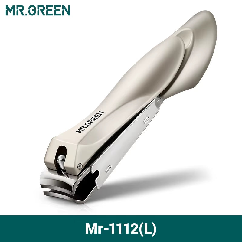 Ergonomic Stainless Steel Anti-Splash Nail Clippers - Bionic Design Manicure Tool for Perfect Fingernails
