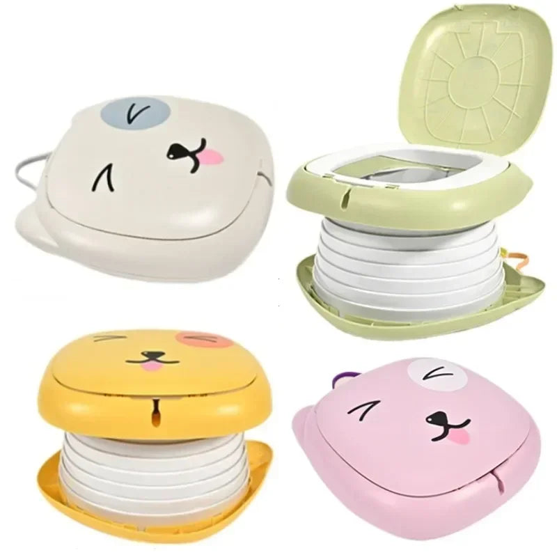 Portable Kid Boy Girl WC Toilet Seat Pot Kids Folding Toilet Baby Travel Toilet Children'S Potty Car Sealed Anti-Odor Urinal