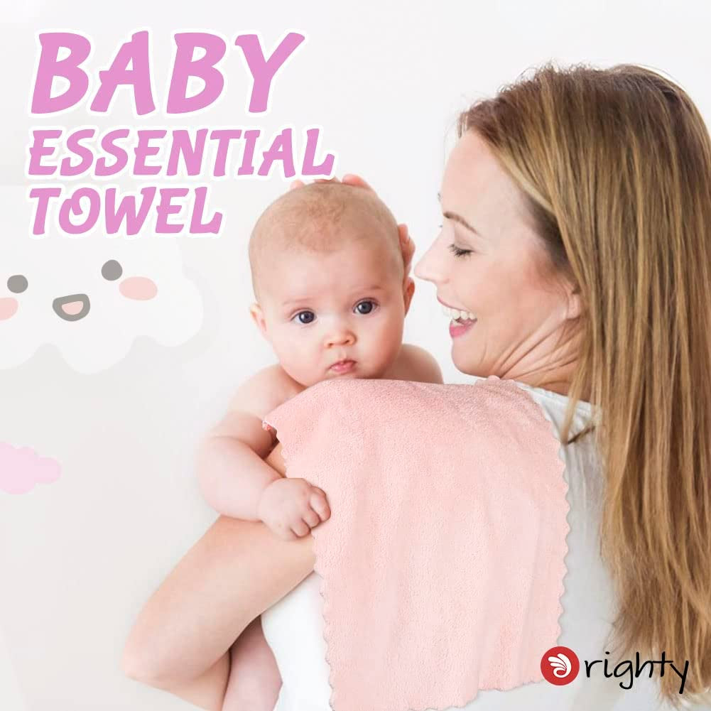 Burp Cloths, Super Soft & Highly Absorbent Coral Fleece, 20 X 10 Inch Gentle & Large Burp Rugs for Baby Sensitive Skin - Burping Cloths for Newborn Essential, 8 Pack