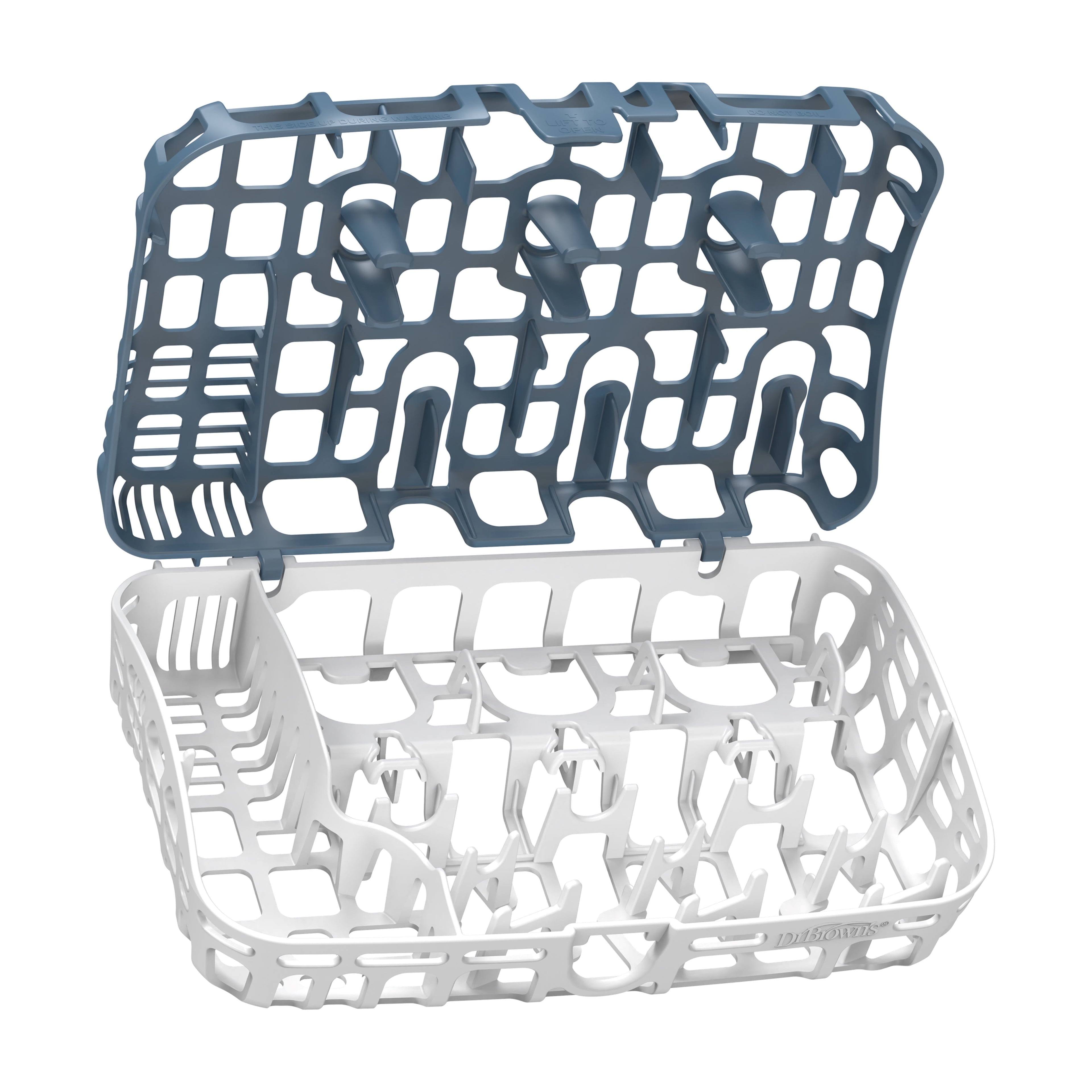 Dishwasher Basket for Small Baby Bottle Parts, Pacifiers, Accessories, Blue, 1-Pack