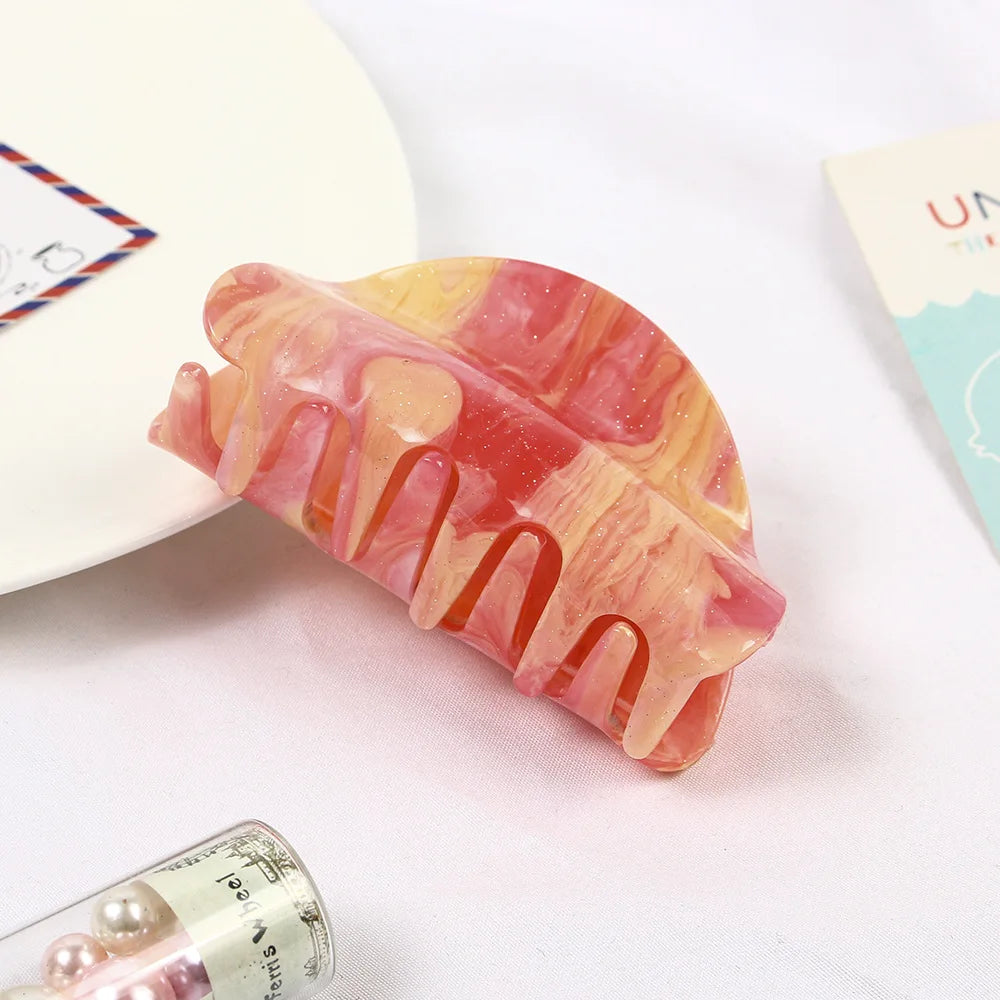 Elevate Your Style with Our Elegant Colorful Acrylic Hair Claw Clips for Women - Perfect for Any Occasion!