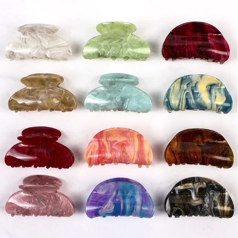 Elevate Your Style with Our Elegant Colorful Acrylic Hair Claw Clips for Women - Perfect for Any Occasion!