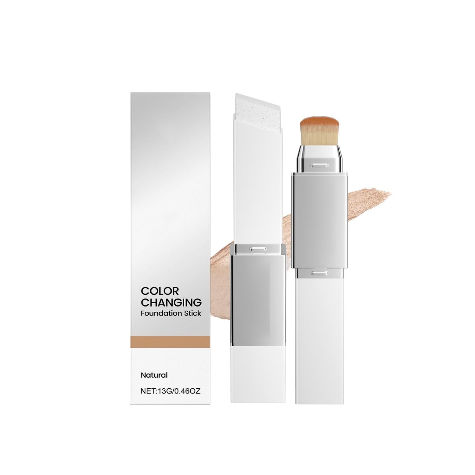 Transform Your Look with the Korean Color Changing Foundation Stick - Effortless Brightening Makeup Base for Hydrated, Flawless Skin
