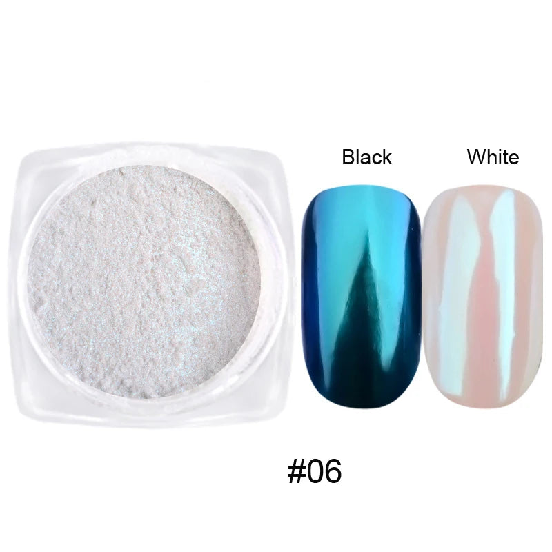 Transform Your Nails with the Glazed Donut Glow - Hailey Bieber Inspired Glitter Chrome Nail Powder
