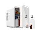 Chic 4L Mini Skincare Fridge with LED Light Mirror - Perfect for Makeup, Skincare, and Snacks in Your Bedroom, Office, or Car