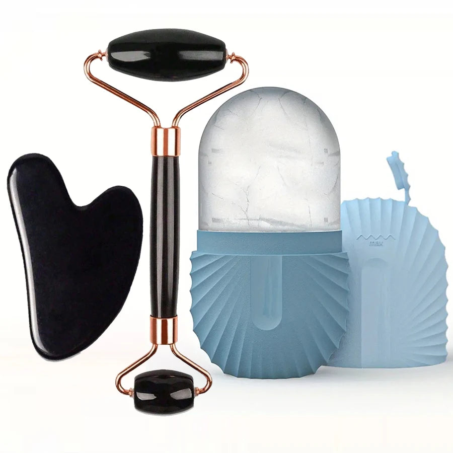 Revitalize Your Skin with Our 1/2/3Pcs Ice Face Roller Set - Perfect for Facial Massage, Lifting, and Contouring!