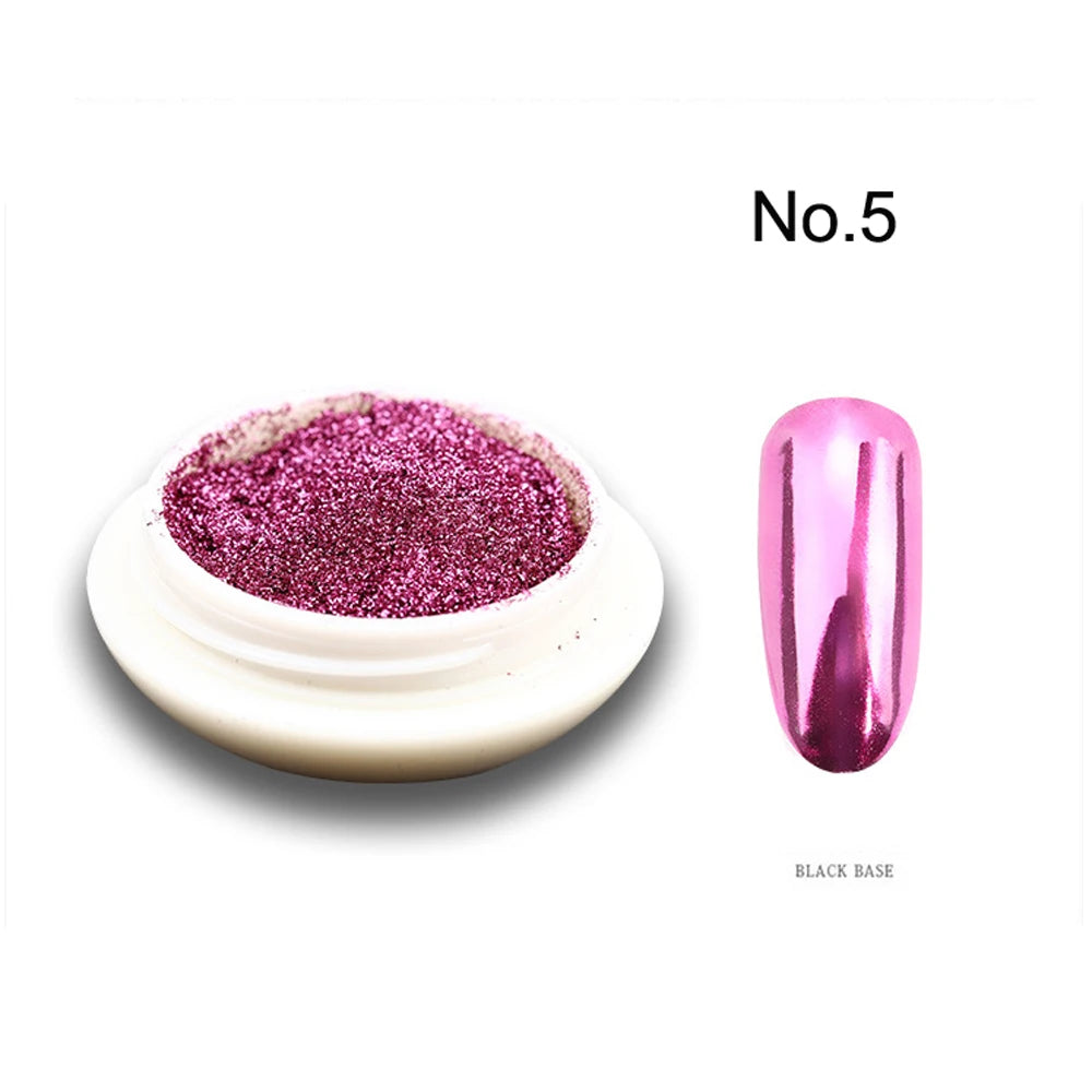 Transform Your Nails with the Glazed Donut Glow - Hailey Bieber Inspired Glitter Chrome Nail Powder
