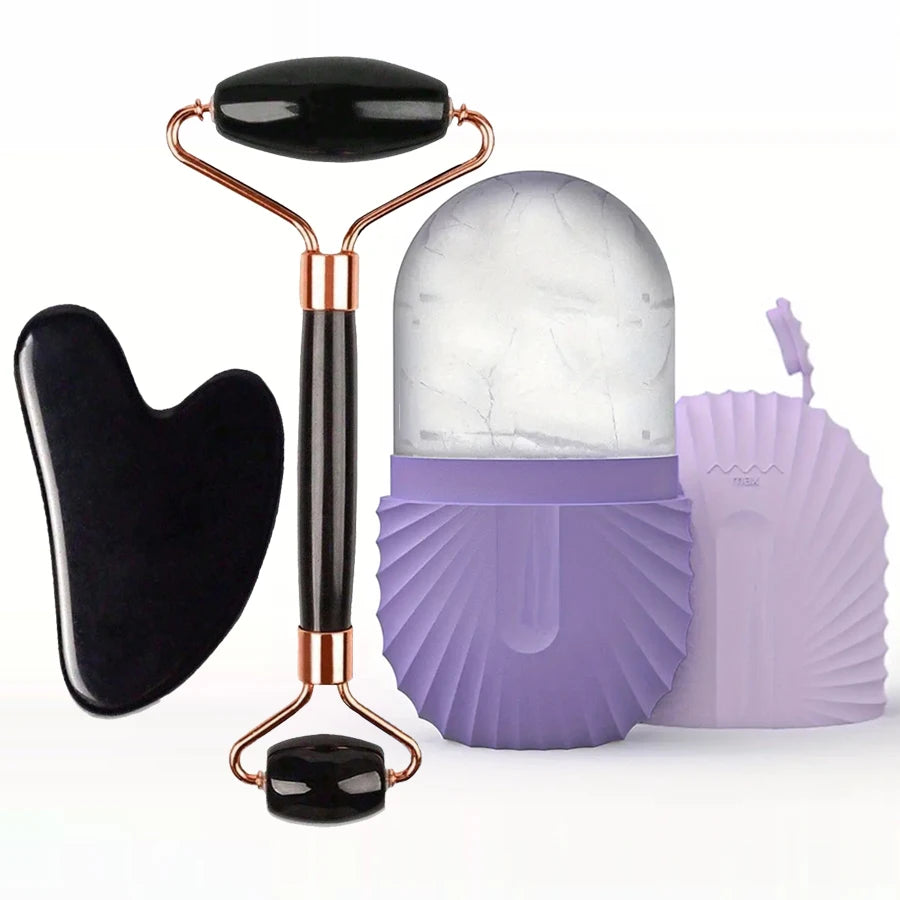 Revitalize Your Skin with Our 1/2/3Pcs Ice Face Roller Set - Perfect for Facial Massage, Lifting, and Contouring!