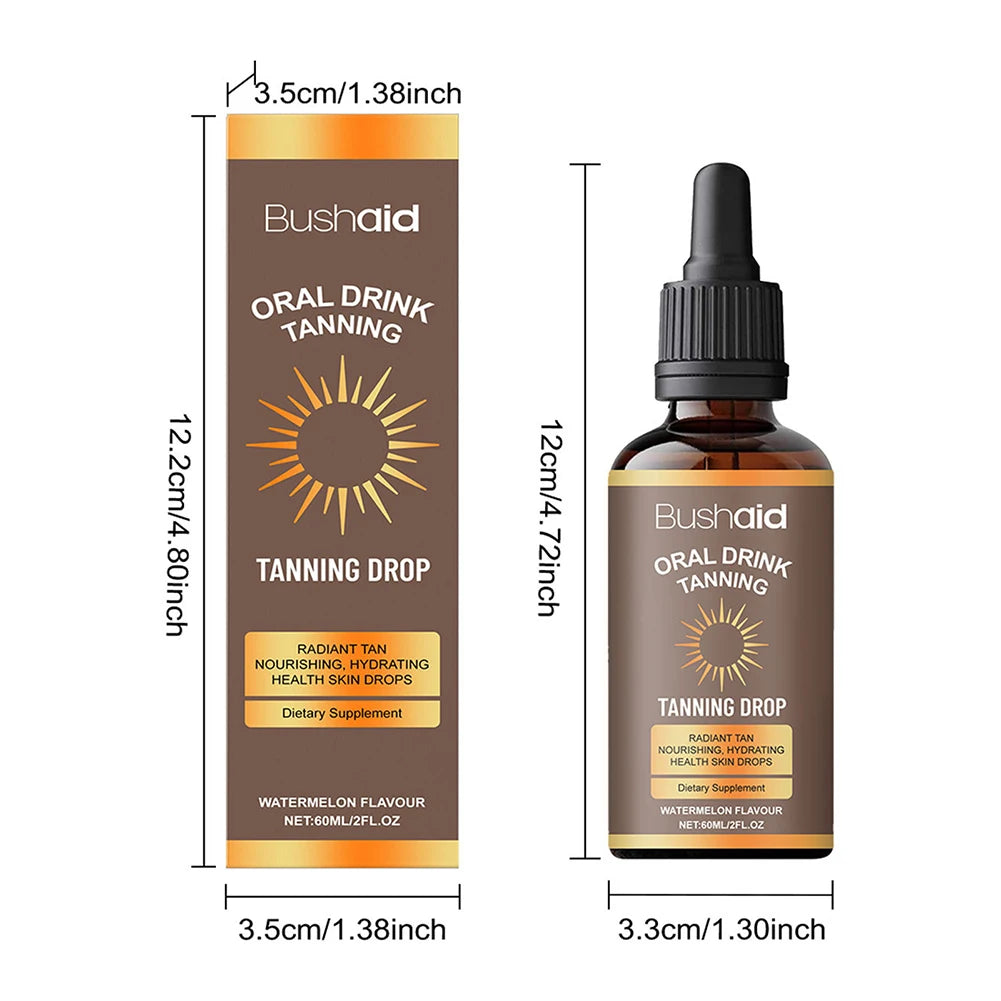 Transform Your Glow with Watermelon Tanning Drops - Sunless Body Treatment for a Radiant Tan!