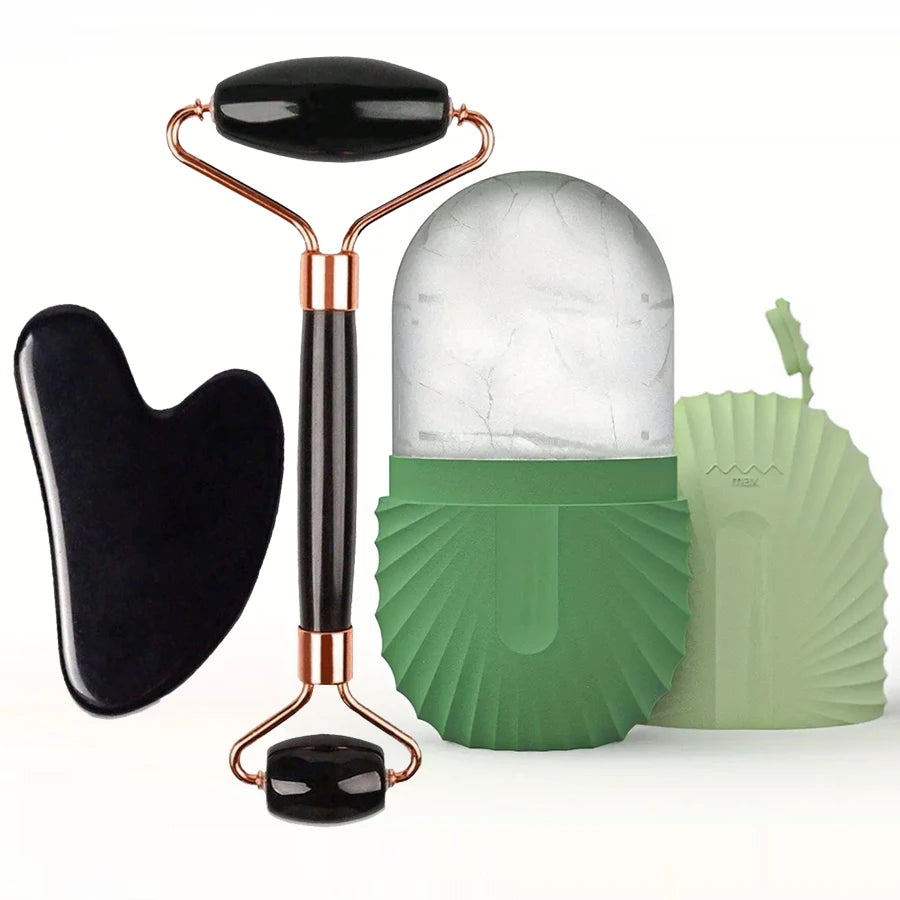 Revitalize Your Skin with Our 1/2/3Pcs Ice Face Roller Set - Perfect for Facial Massage, Lifting, and Contouring!
