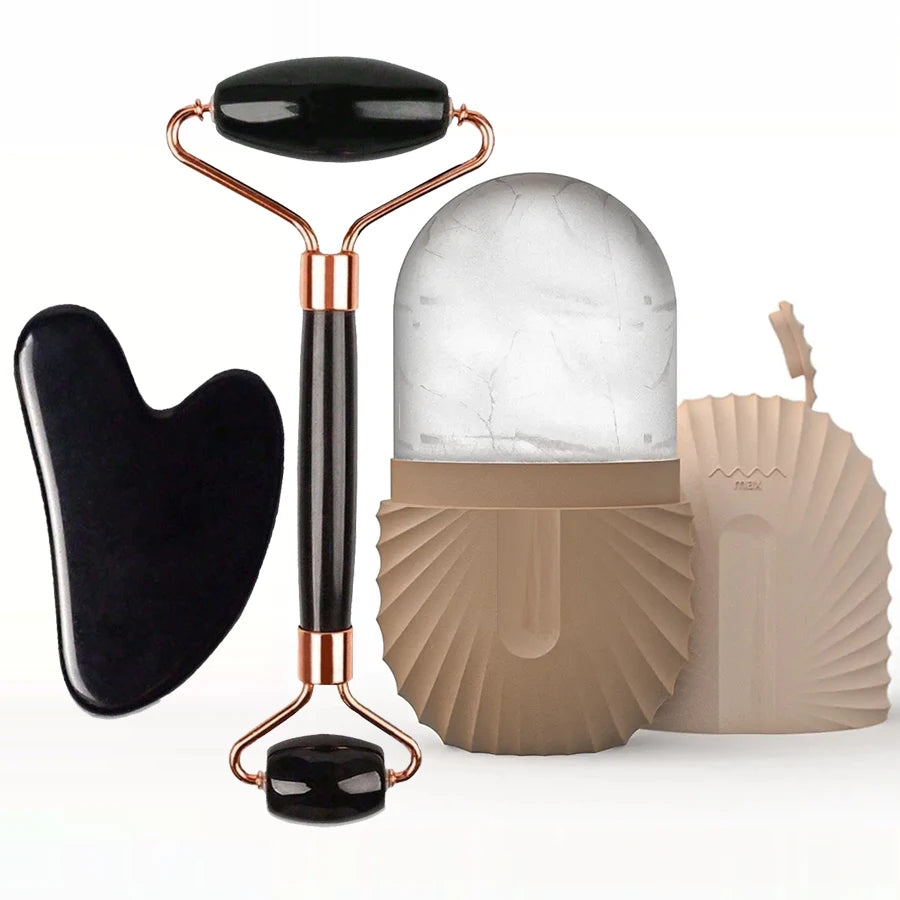 Revitalize Your Skin with Our 1/2/3Pcs Ice Face Roller Set - Perfect for Facial Massage, Lifting, and Contouring!