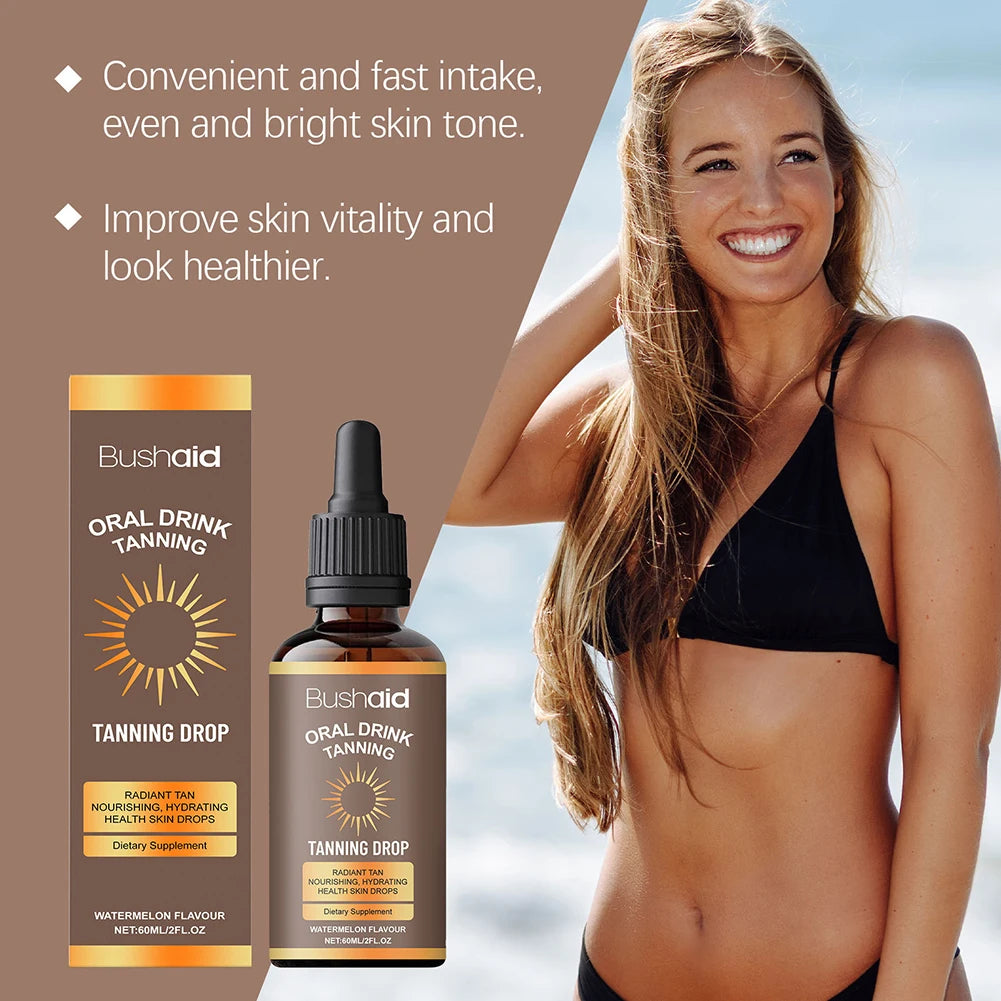 Transform Your Glow with Watermelon Tanning Drops - Sunless Body Treatment for a Radiant Tan!