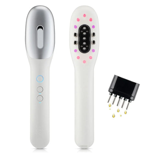 Revitalize Your Scalp with the 4-in-1 Electric EMS Massager Comb – LED Light Therapy & Hair Oil Applicator for Enhanced Hair Growth!