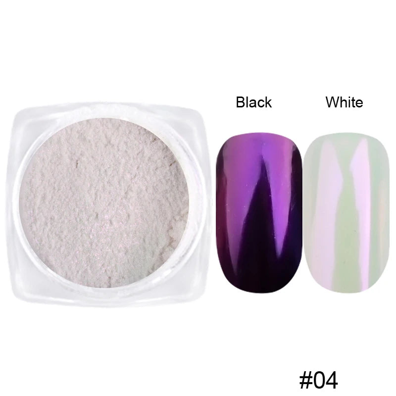 Transform Your Nails with the Glazed Donut Glow - Hailey Bieber Inspired Glitter Chrome Nail Powder