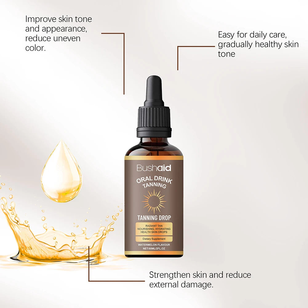 Transform Your Glow with Watermelon Tanning Drops - Sunless Body Treatment for a Radiant Tan!