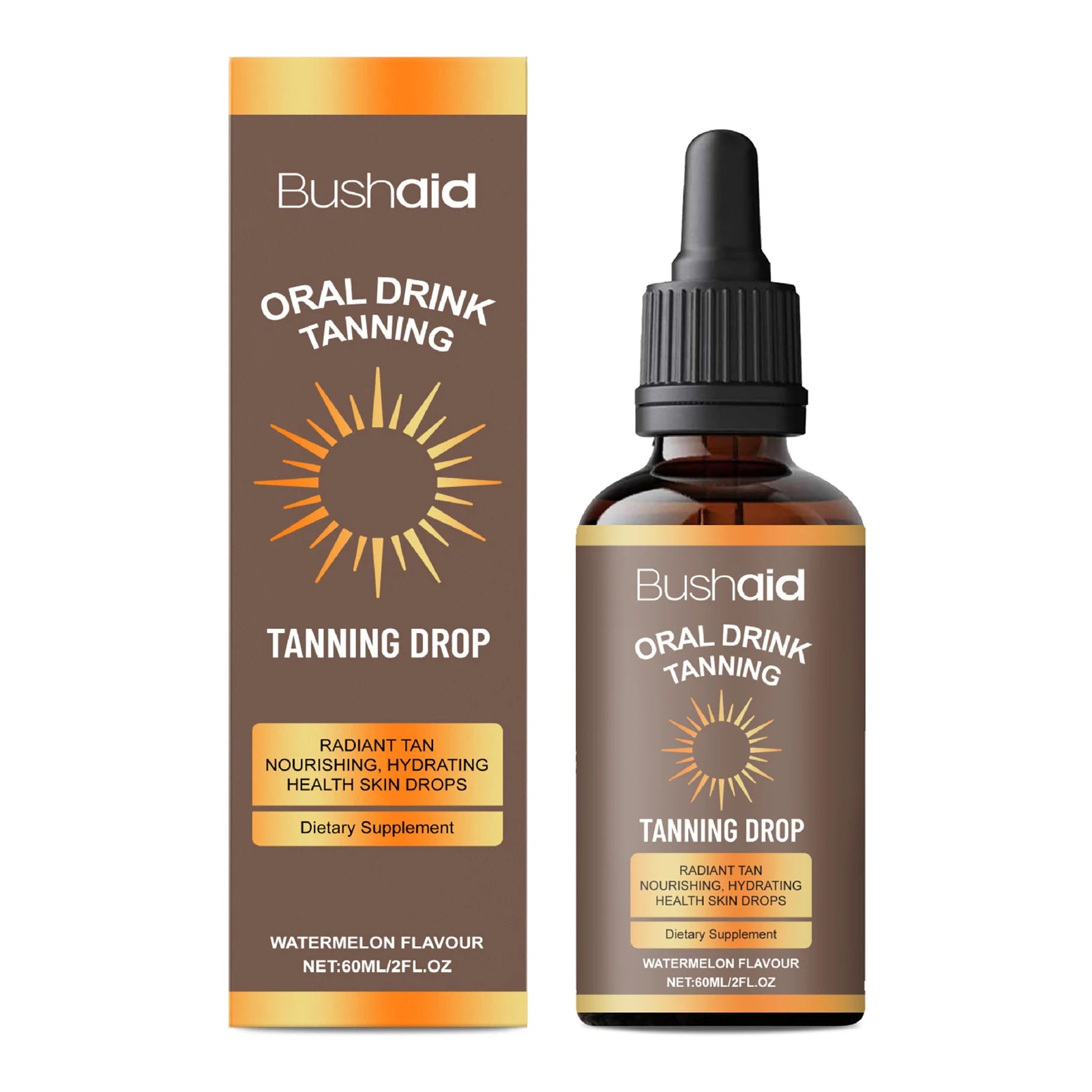 Transform Your Glow with Watermelon Tanning Drops - Sunless Body Treatment for a Radiant Tan!