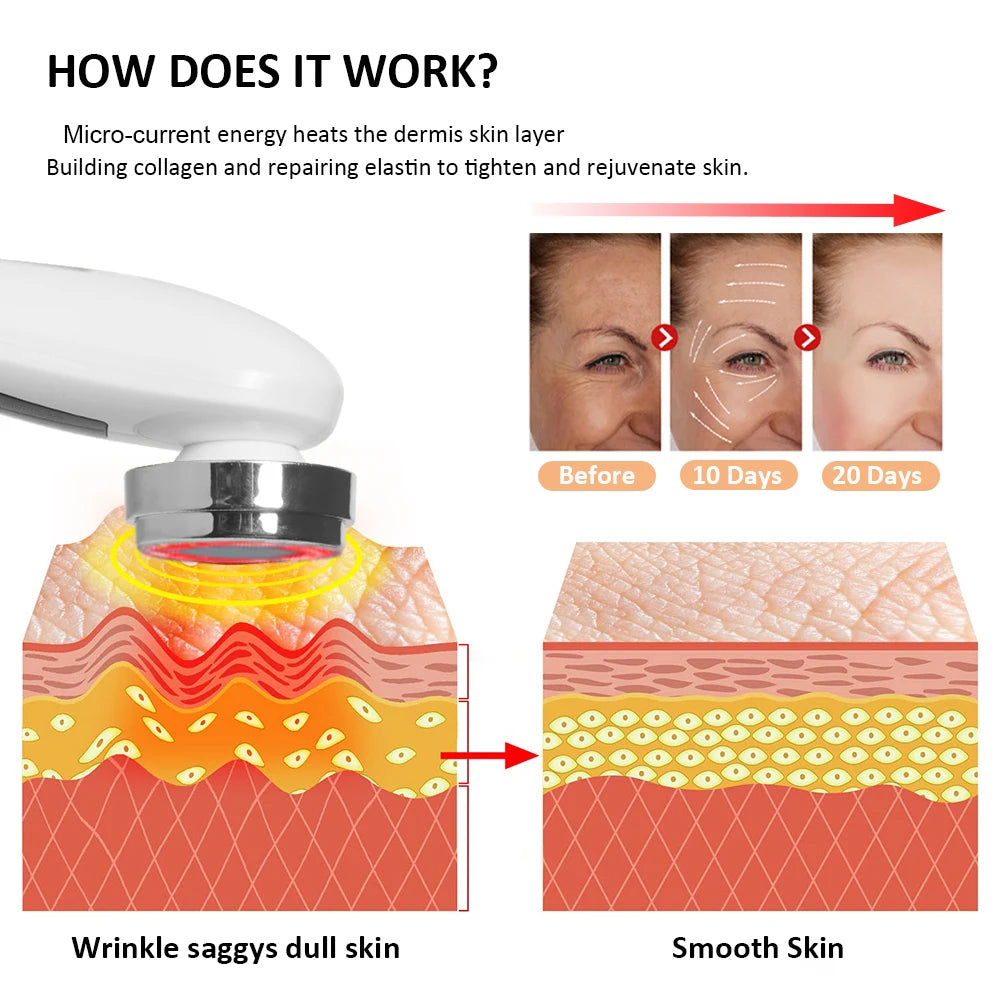 Revitalize Your Skin with the EMS Facial Massager - Anti-Aging Microcurrent Face Lifting Device for Tightening and Rejuvenation