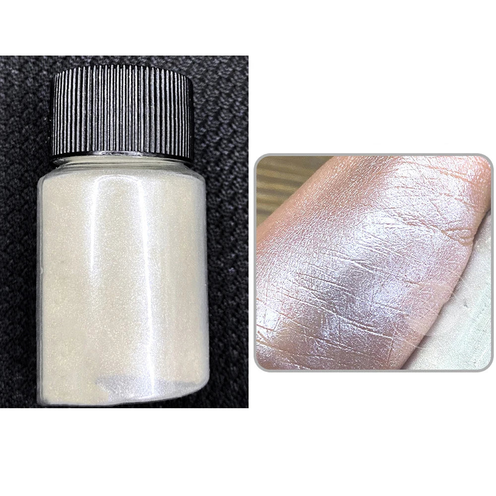 Transform Your Nails with the Glazed Donut Glow - Hailey Bieber Inspired Glitter Chrome Nail Powder