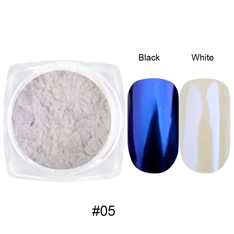 Transform Your Nails with the Glazed Donut Glow - Hailey Bieber Inspired Glitter Chrome Nail Powder