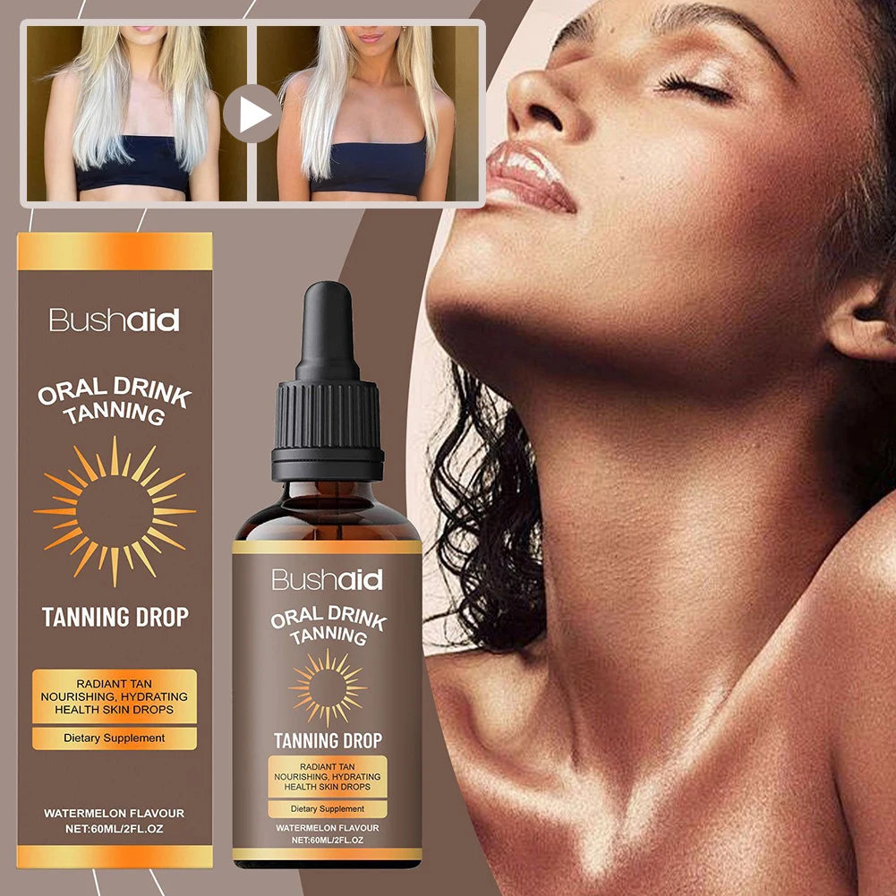 Transform Your Glow with Watermelon Tanning Drops - Sunless Body Treatment for a Radiant Tan!