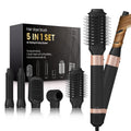 Detachable 5-in-1 Hair Dryer Brush | Fast Drying, Auto Curling & Smoothing – Complete Home Salon Styling Kit