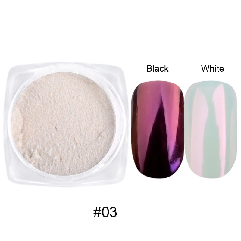 Transform Your Nails with the Glazed Donut Glow - Hailey Bieber Inspired Glitter Chrome Nail Powder