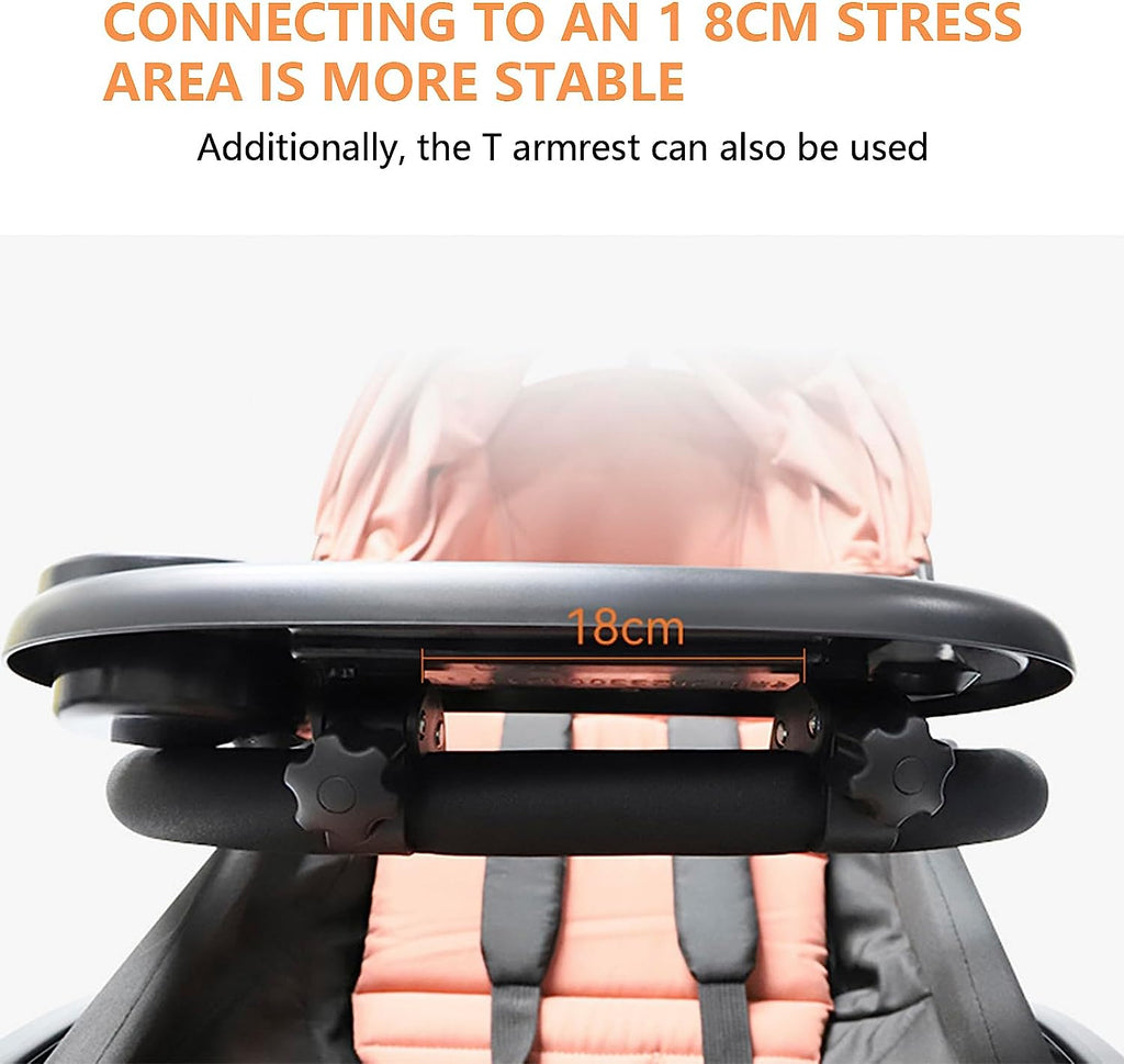 Stroller Snack Tray with Cup Holder Universal Child Snack Tray Removable Multifunction Stroller Organizer with Adjustable Buckle and Hooks Reusable Stroller Snacks Holder for Strollers