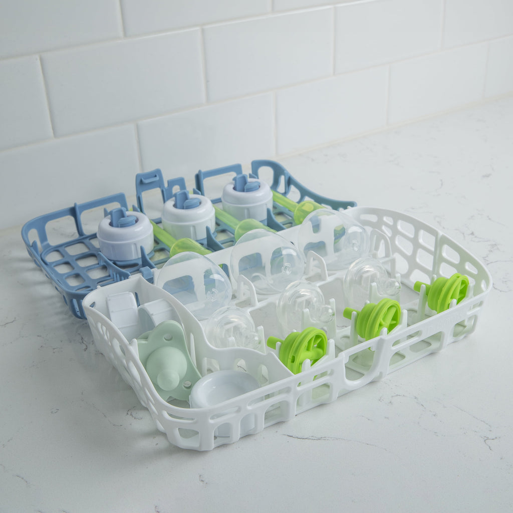 Dishwasher Basket for Small Baby Bottle Parts, Pacifiers, Accessories, Blue, 1-Pack