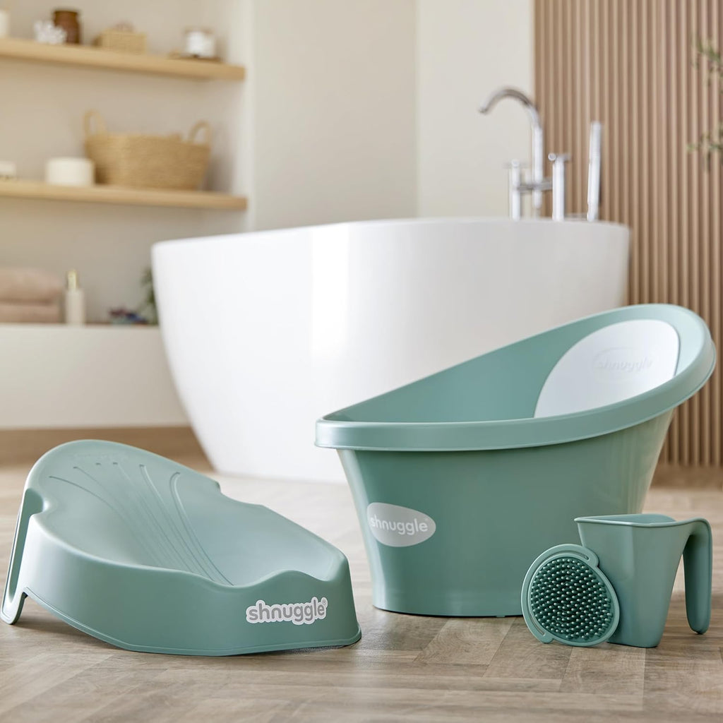 Bath Rinse Jug | Soft Rim Baby & Toddler Shampoo Rinser | Bath Hair Rinsing Cup | Hair Wash Jug with Handle | Essential Bath Accessories | Eucalyptus