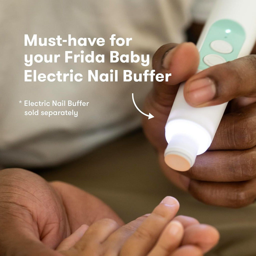 Electric Nail Buffer Replacement Pads | Safe + Easy Grooming, Trimming, and Nail Filing for Newborn, Toddler, or Children'S Fingernails and Toenails, 4 Buffer Pads