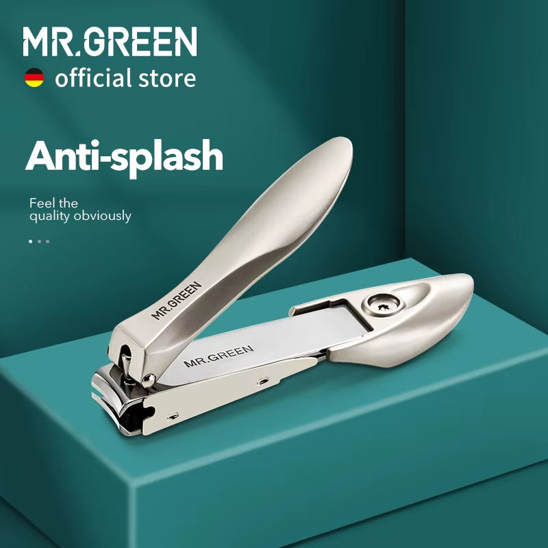 Ergonomic Stainless Steel Anti-Splash Nail Clippers - Bionic Design Manicure Tool for Perfect Fingernails