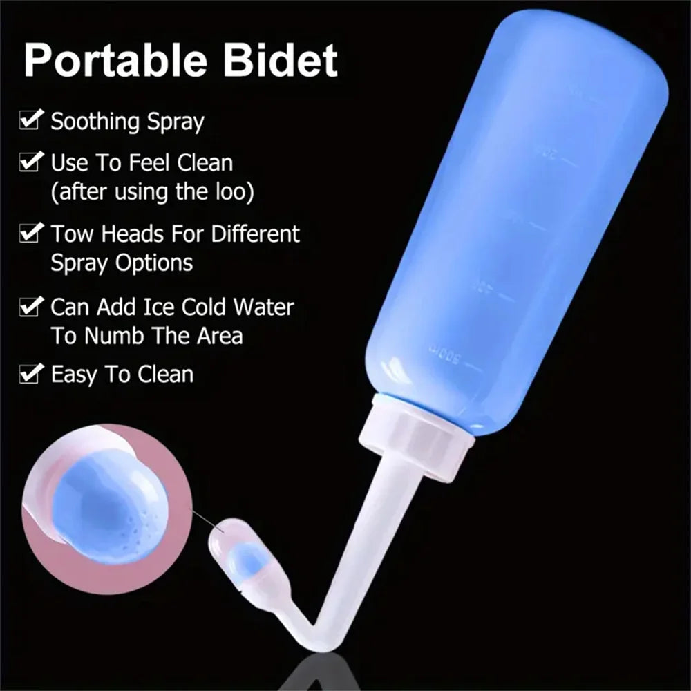 Perineal Irrigation Spray Bottle Handheld Leakproof Travel Bidet Bottles Hygiene Solution for Feminine Care Postpartum Recovery