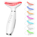 Revitalize Your Skin with the 7 Color Neck Face Massager Tool - Ultimate Facial Massager for At-Home Skin Care and Sculpting (White)
