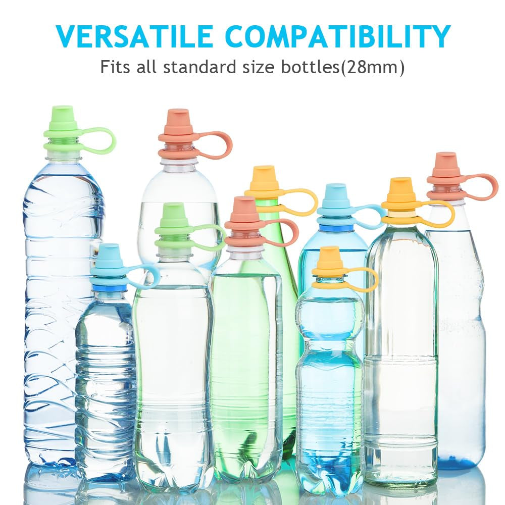 Water Bottle Spout Adapter for Toddlers, 4 Pack No Spill Water Bottle Topper, Bpa-Free Silicone, Leakproof, Reusable & Easy-To-Use, Travel Toddler Essentials