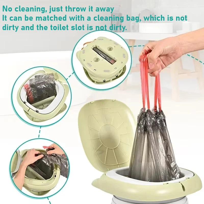 Portable Kid Boy Girl WC Toilet Seat Pot Kids Folding Toilet Baby Travel Toilet Children'S Potty Car Sealed Anti-Odor Urinal